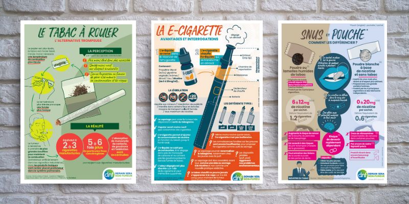Affiches et infographies explicatives sur le tabac